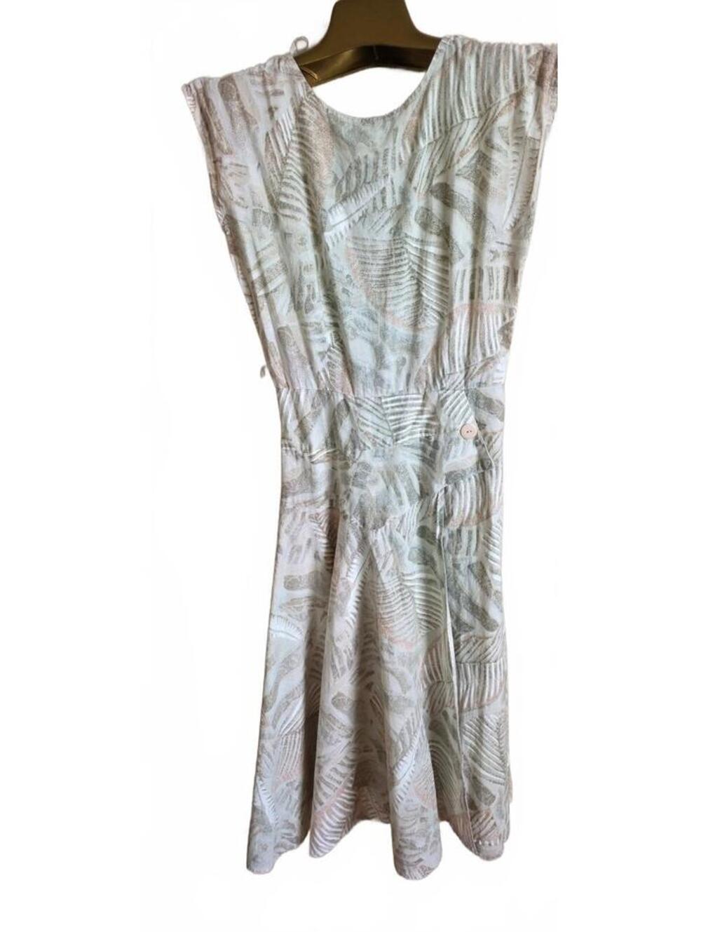 80's Vintage Byer Asymmetric Button Wrap Waist Midi Dress Size 9 Made in USA